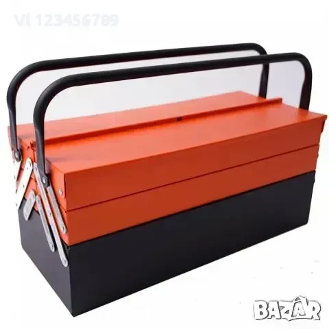 Сгъваем метален куфар с инструменти 85 части, снимка 2 - Куфари с инструменти - 50722971