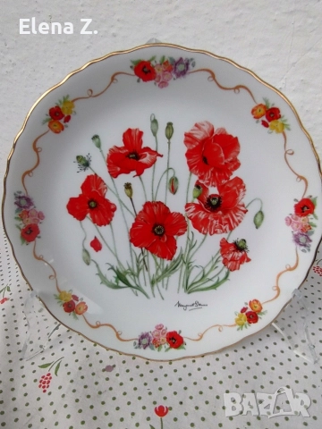 Красиви декоративни чинии с макове, снимка 8 - Декорация за дома - 52917477
