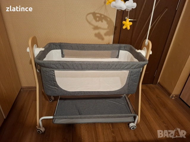 Бебешка кошара Next to me - Chipolino Графит - Heart 2 Heart