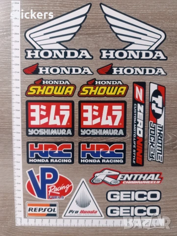 Стикери за ХОНДА Showa Yoshimura HRC Renthal Repsol и др.