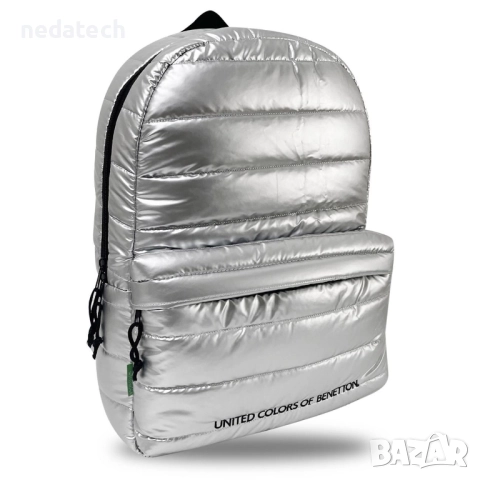 Ученическа раница Benetton, 30x14x46см., снимка 2 - Ученически пособия, канцеларски материали - 51484314
