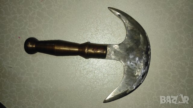 стар нож с метална дръжка за дране, снимка 1 - Ножове - 43935689