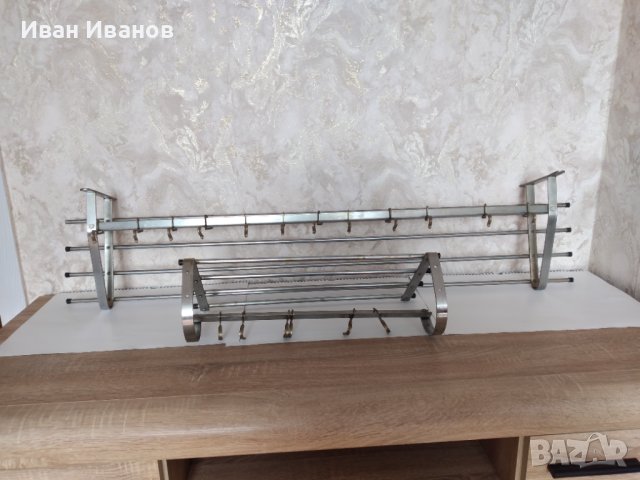 Никилирани метални стенни закачалки., снимка 1 - Закачалки - 43699062