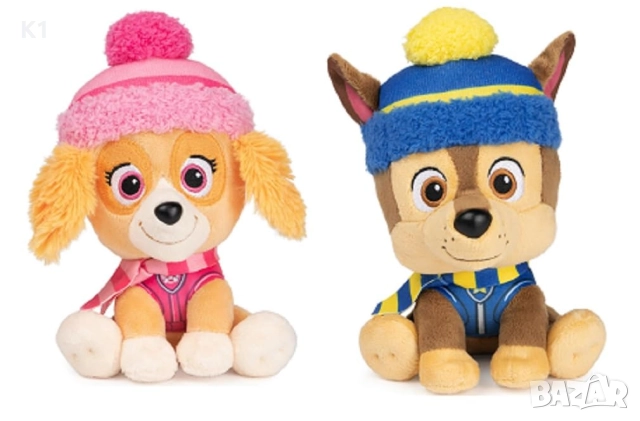 Плюшена Играчка Пес Патрул Скай/Чейс, 28см, НОВ модел плюшени играчки Paw Patrol
