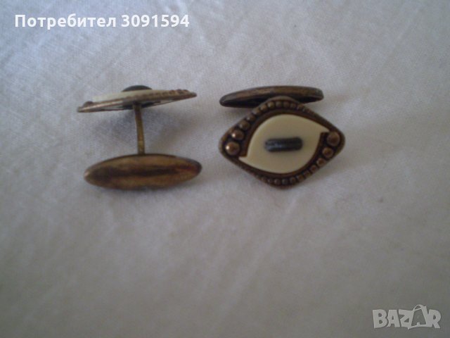 Антикварни копчета за риза бутонели бронз седеф, снимка 3 - Други ценни предмети - 33523101