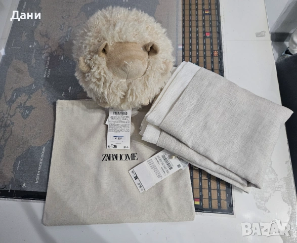 Продавам стопер за врата Овца + подарък ленена тишлайфер/покривка ЧИСТО НОВИ с етикетите от Zara Ho 