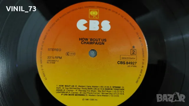 Champaign – How 'bout Us, снимка 3 - Грамофонни плочи - 48583652