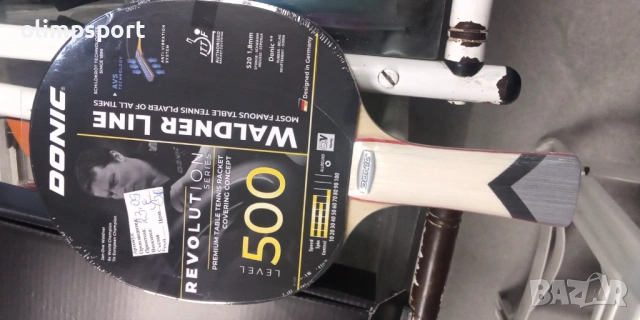 Тенис хилка DONIC WALDNER 500  Дърво: 5V (Vario) • Дръжка: Concave • Дебелина на гумата: 1.8 мм •, снимка 1