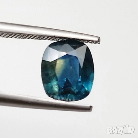 Сапфир с цвета на Карибите - 1.50кт.! Нов!, снимка 5 - Пръстени - 47267772
