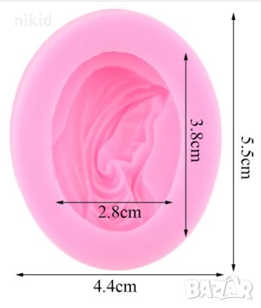 Дева Мария Монахиня жена със забрадка силиконов молд форма фондан шоколад гипс, снимка 2 - Форми - 33655717