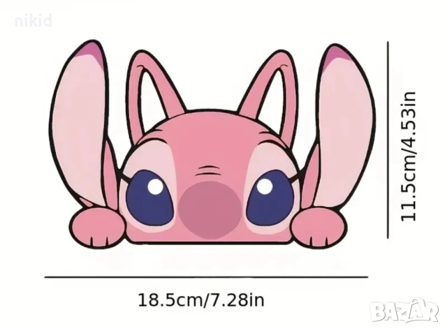 Стич Stitch Лило лепенка за автомобил кола Авто стикер стена прозорец мебел, снимка 3 - Други - 52830548