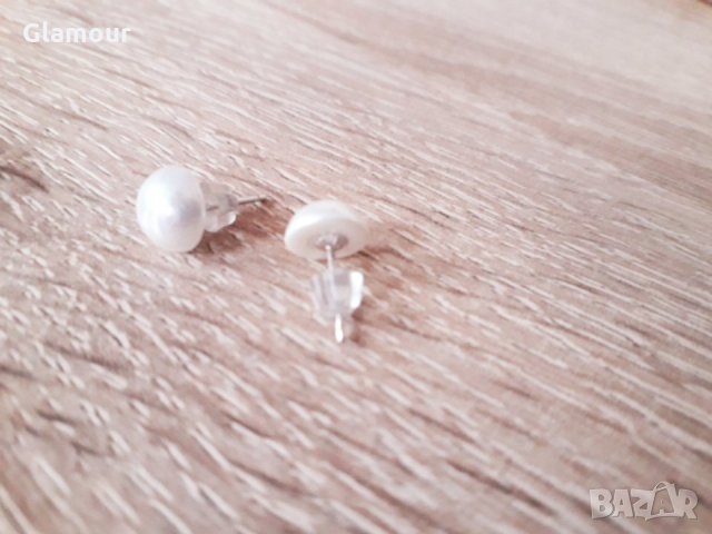 Сребърни обеци с перли, снимка 2 - Обеци - 32451072