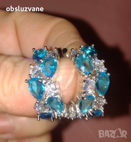 Модни обеци-халки Лизетх, снимка 1