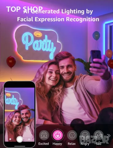 Lepro S1 Smart LED лента, 5M 150LEDs Работи с Alexa, Google Assitant, Bluetooth и WiFi App Control, снимка 3 - Лед осветление - 49419845