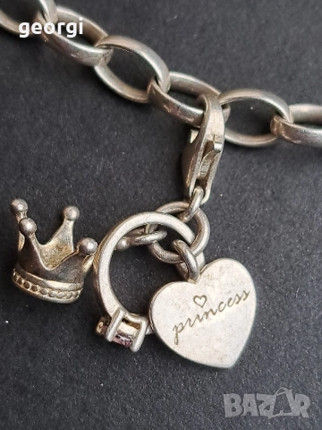 сребърна гривна Thomas sabo Charm club със 7 талисманчета , снимка 12 - Гривни - 52591364