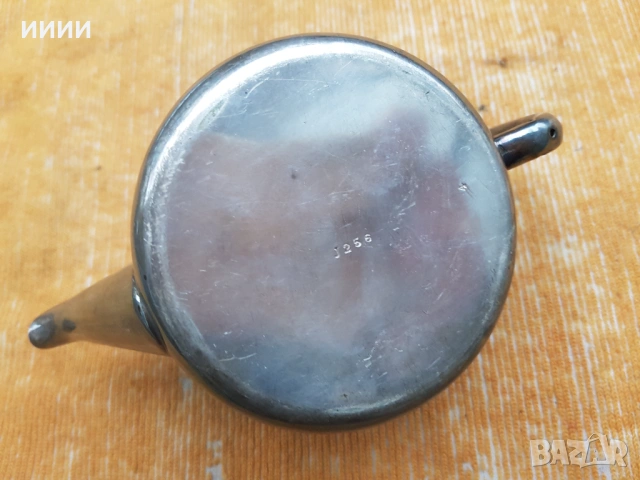 Посребрен чайник, снимка 3 - Антикварни и старинни предмети - 53401008