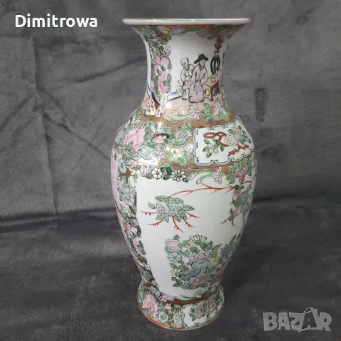 Китайска порцеланова ваза, снимка 2 - Антикварни и старинни предмети - 47565780