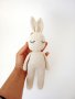 Зайчета ръчна изработка, плетени зайчета, играчка за бебе, неутрален цвят зайче, снимка 4
