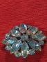 ПРЕКРАСНА СРЕБРИСТА ВИНТИДЖ АРТ КРИСТАЛНА БРОШКА ЦВЕТЕ с БЛЕСТЯЩ ФАСЕТИРАН ПЛАНИНСКИ КРИСТАЛ 85184, снимка 10
