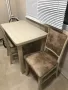комплект от масив- маса с 4 стола, снимка 1