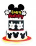 Мики маус Mickey  Happy Birthday картонен топер украса за торта декор парти рожден ден
