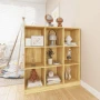 Библиотека/разделител за стая, 104x33,5x110 см, бор масив Материал: Борово дърво масив Размери: 104 , снимка 3