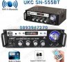 Аудио усилвател + Караоке, BLUETOOTH,FM, USB,MP3,SD модел UKC-SN-555BT, снимка 1 - Ресийвъри, усилватели, смесителни пултове - 39289878