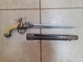 Красив кремъчен пистолет- нож,пищов,оръжие, снимка 3