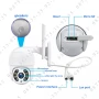 ICSEE 8MP Външна ВОДОУСТОЙЧИВА WiFi + LAN камера Куполна PTZ IP CAMERA, снимка 8