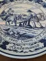 холандска декоративна порцеланова чиния Delft   11/2, снимка 3