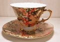 Луксозен порцелан чаши за кафе с букет цветя, снимка 8