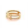 Златен дамски пръстен 2,84гр. размер:56 14кр. проба:585 модел:16615-3, снимка 2