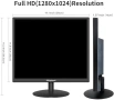 17" HD монитор 1280x1024 VGA/HDMI 75Hz VESA, снимка 6