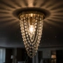 Луксозен плафон с кристали – впечатляващ светлинен ефект дори в малки помещения, снимка 1