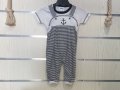 Нов бебешки моряшки гащеризон от две части, снимка 6