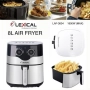 Фритюрник с горещ въздух Lexical Airfryer LAF-3004 , 8L, 1800W, инокс, снимка 1