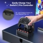 Зарядна станция NEWDERY за контролер Nintendo Switch 2 и Joycon, LED индикатори, слотове за 5 карти, снимка 3