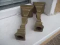 Лот от 2 бр. бронзови свещника - 1470 гр., снимка 5