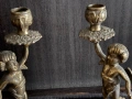 Чифт месингови свещници с ангелчета, снимка 7