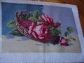 гоблен червени рози, снимка 1 - Гоблени - 37016656