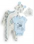 Бебешки комплект от 4 части бандан,шапка,боди и ромпър Мики Маус , снимка 1 - Комплекти за бебе - 33655127