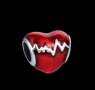 Сребърен елемент Пандора,сърце"Heart beat"/нов