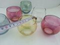 Ретро чаши цветно стъкло, снимка 3