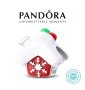 Талисман Пандора Pandora сребро 925 Christmas House Коледни. Колекция Amélie, снимка 1 - Гривни - 43062600