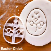 Яйце пиле Заек Зайче крачета Великденски пластмасов резец форма фондан тесто бисквитки резци, снимка 4 - Форми - 35341781