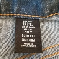 Като нови!Slim Дънки за момче на H&M 134 -140 см за 8 - 9год, снимка 5 - Детски панталони и дънки - 27594705
