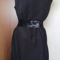 Черна рокля със сребристи нишки👗🍀М,M/L👗🍀 арт.286, снимка 4 - Рокли - 27616410
