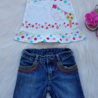 Детски дънкови панталонки и потник 2 години, снимка 12 - Комплекти за бебе - 32796815