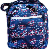 Чанта за рамо с два ципа и с дълга дръжка Знаме UK