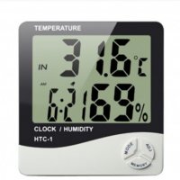 Часовник с влагомер и термометър , снимка 1 - Друга електроника - 35015584